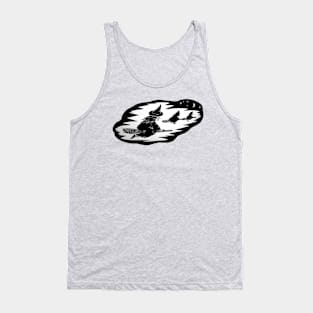 halloween witches on broomsticks night sky Tank Top